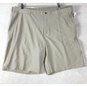 Greg‎ Norman Short Men's Size 42 Khaki Flat Front High Rise Casual Bermuda Golf